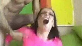 Skinny brunette in fencenets - porn video