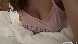 Busty teen Nicole suck and ride cock - porn video