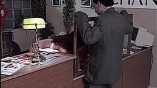 Threesome At The Local Bank - porn video