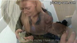 Real amateur Eurobabe Cherie pussy nailed for some money - porn video