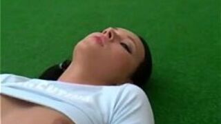 Exotic Saudi Arabian soccer hottie stripping - porn video